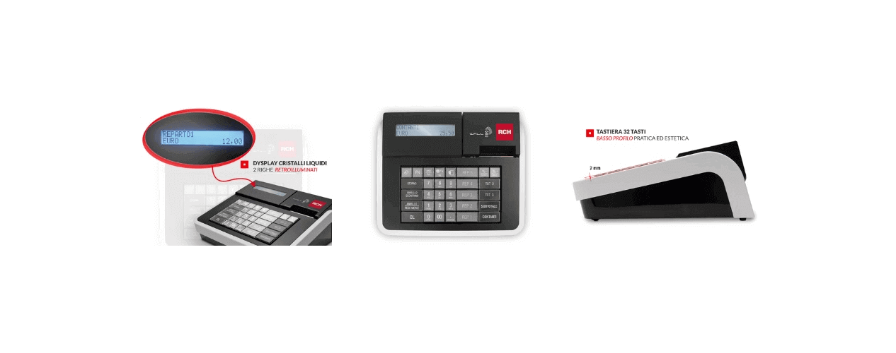 REGISTRATORE DI CASSA TELEMATICO RCH WALL MEC RT BRESCIA 